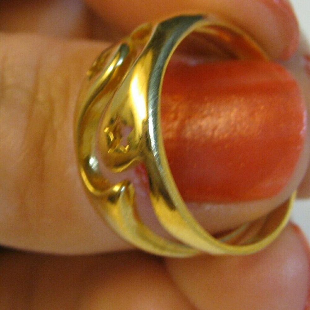 New 18K Gold Filled (2 piece) Thick Ring Stars 7.5